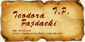 Teodora Pajdački vizit kartica